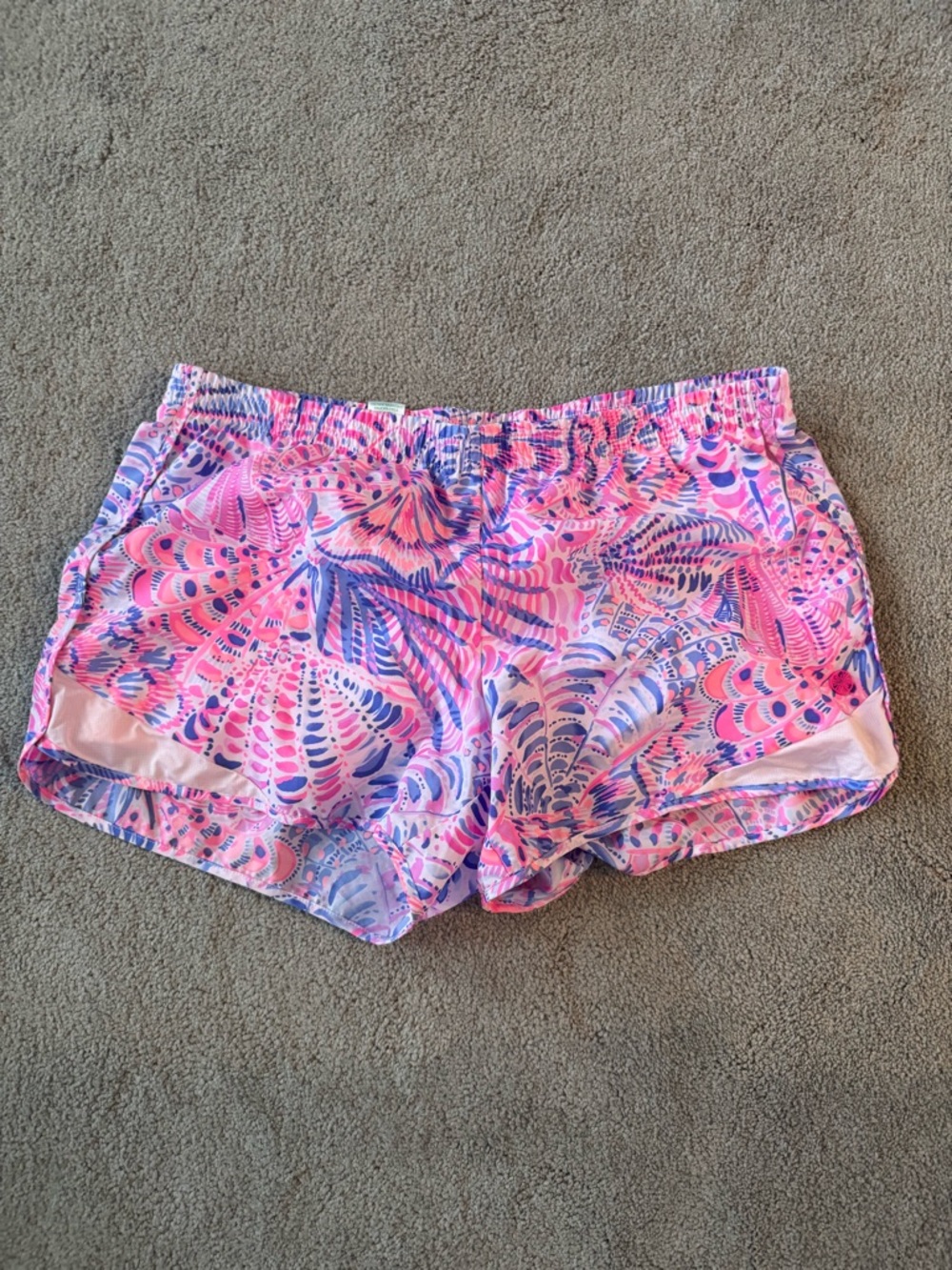 Lilly Pulitzer Pink & Purple Printed Athletic Shorts